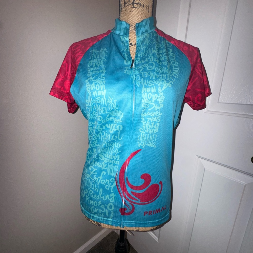 Women’s Primal Wine Cycling Shirt, size Large